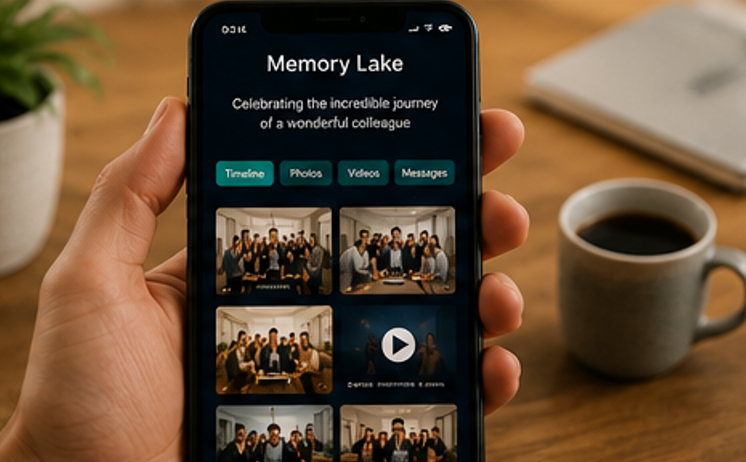 Memory Lake page on phone