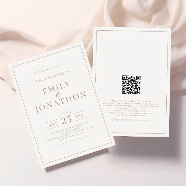 Wedding invitation with QR code